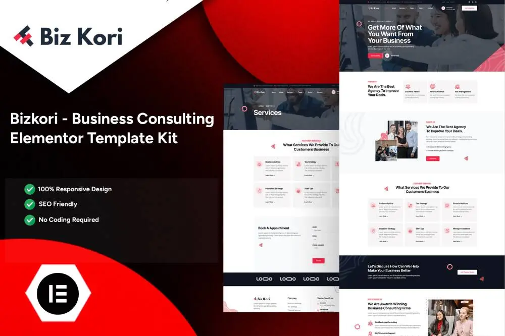 Biz-KoriCover Bizkori: Elementor Pro Template Kit for Business Consulting & Agencies - Image 1