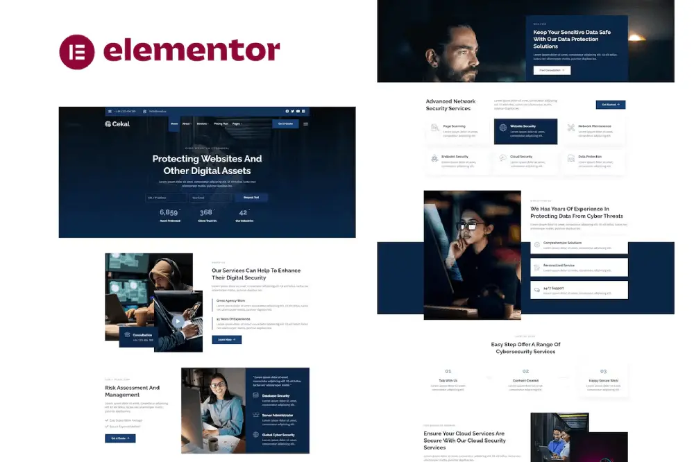 CekalCover Cekal – Elementor Template Kit for Cyber Security & IT Services - Image 1