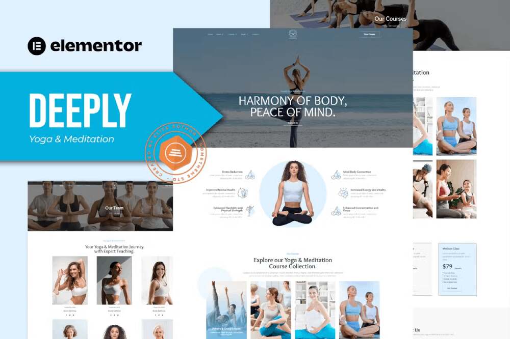 DeeplyCover Deeply - Elementor Template Kit for Yoga & Meditation - Image 1