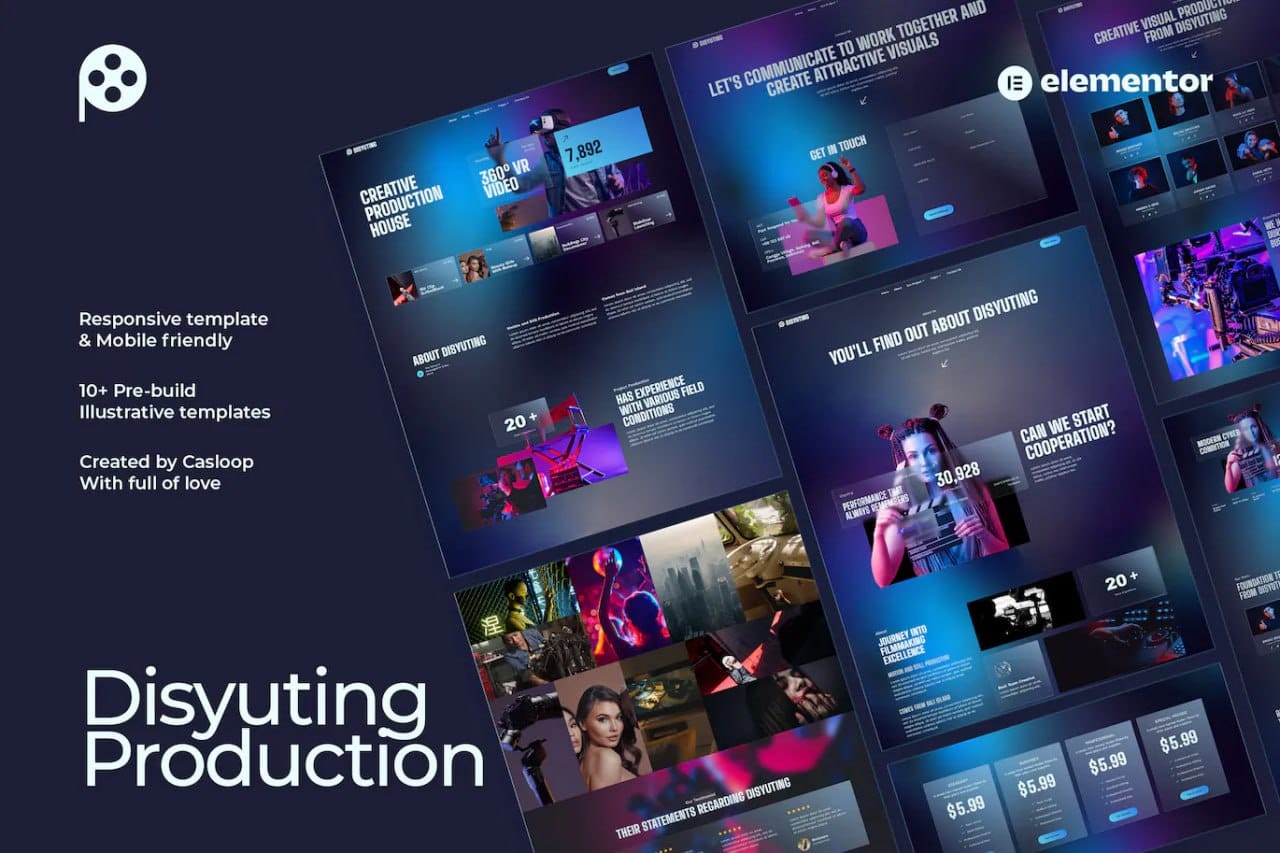 Disyuting Disyuting - Production House Elementor Template Kit - Image 1