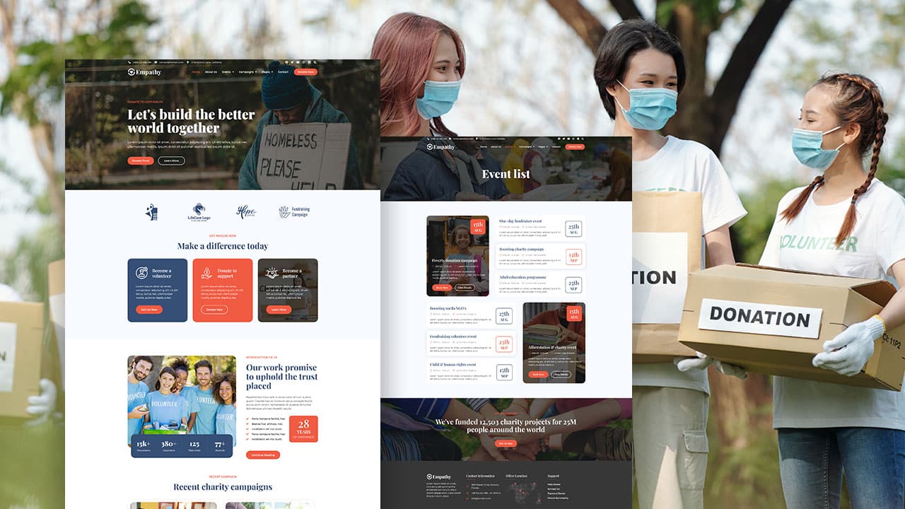 Empathy Empathy: Elementor Template Kit for Charity, Donation & Nonprofit Organizations - Image 1