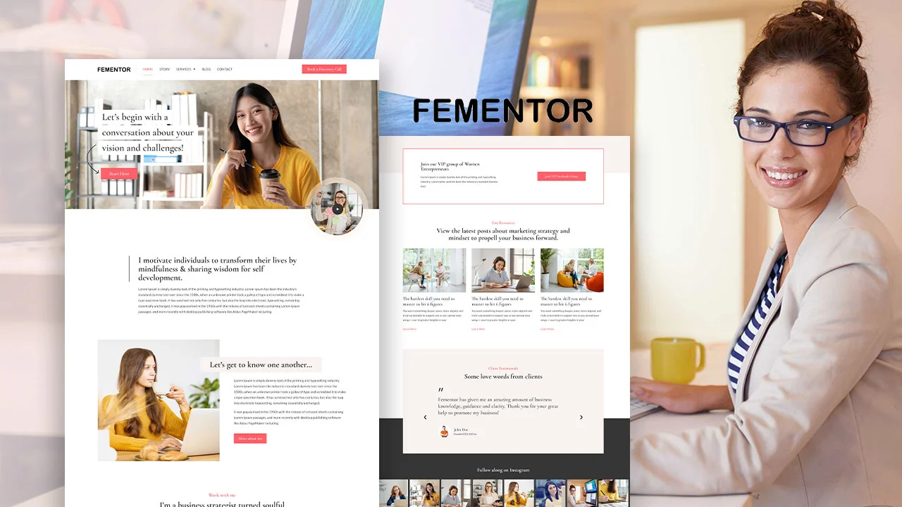 Fementor Fementor: Elementor Template Kit for Business Coaches - Image 1