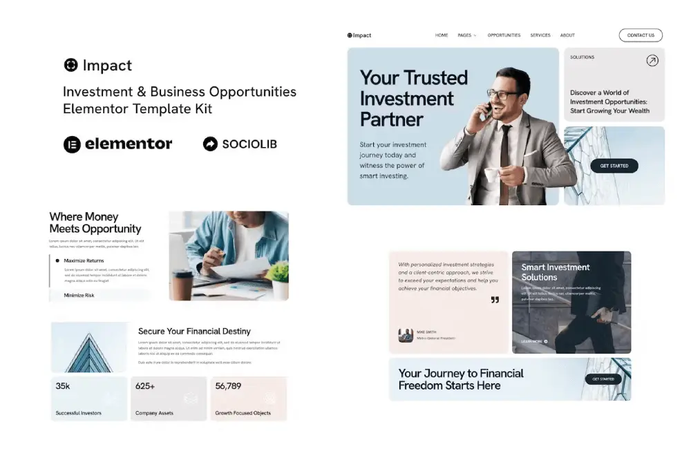 ImpactCover Impact – Elementor Template Kit for Investment & Business Opportunities - Image 1