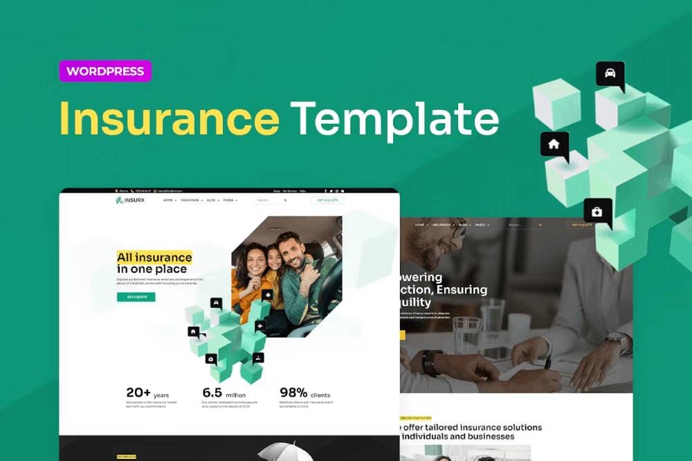 Insurxcover Insurx - Template Kit for Insurance Agencies with Elementor - Image 1