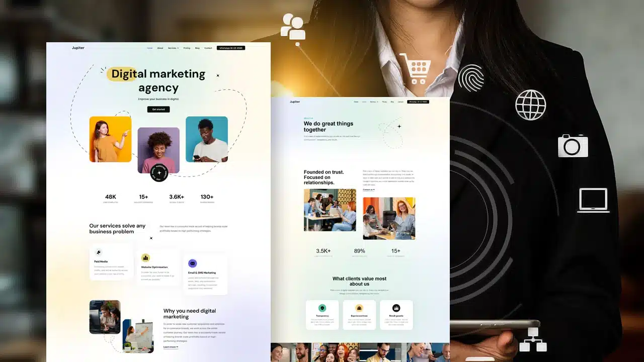 Jupiter Jupiter: Elementor Template Kit for Digital Marketing Agencies - Image 1