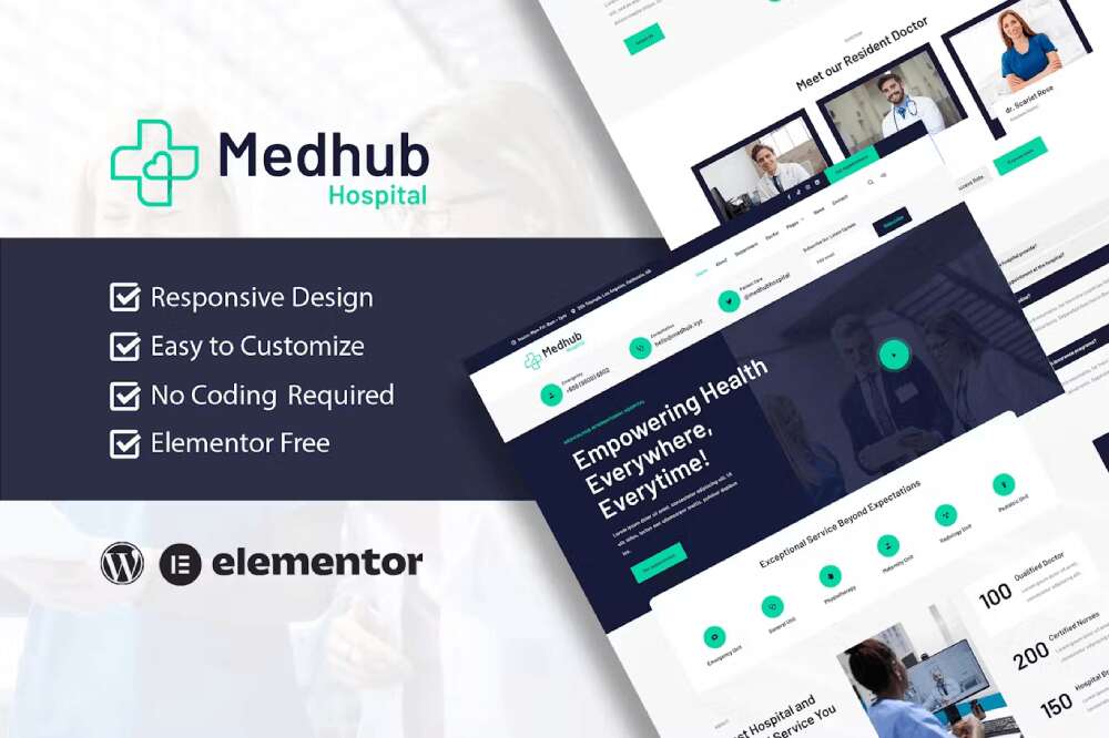 MedhubCover MedHub - Elementor Template Kit for Hospital & Medical Services - Image 1