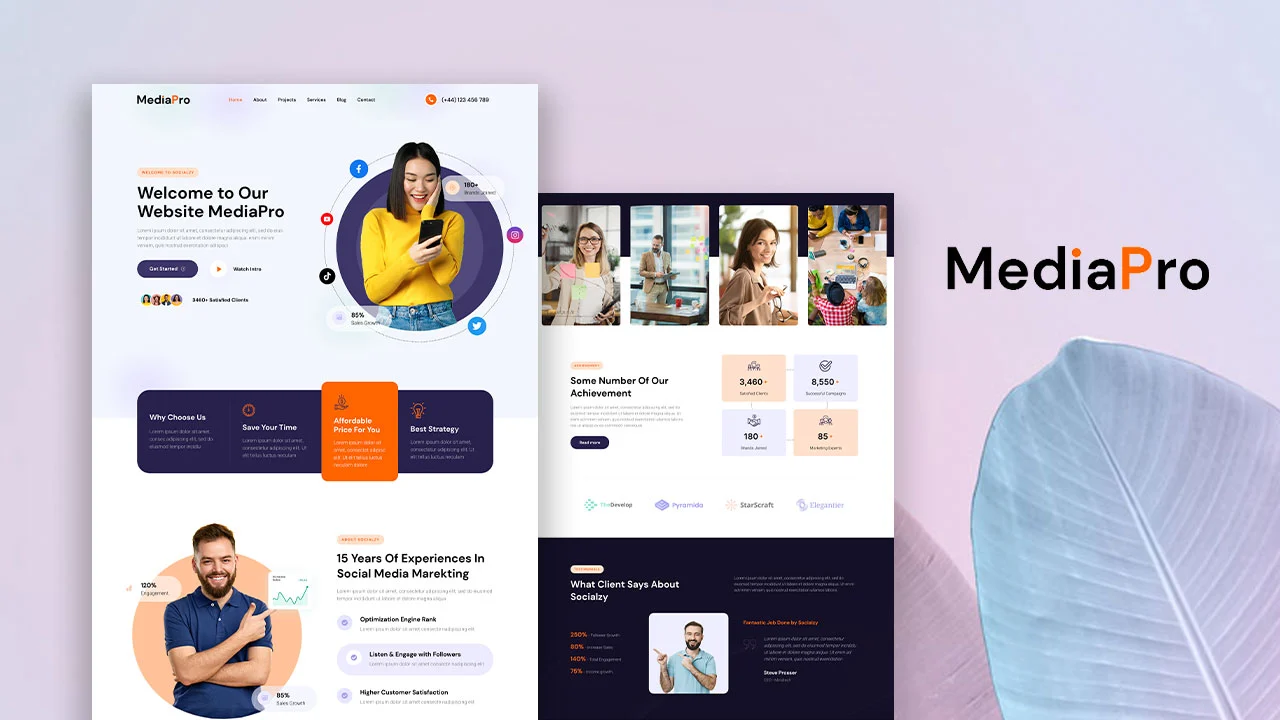 Mediapro Mediapro: Elementor Template Kit for Digital Marketing Agencies - Image 1