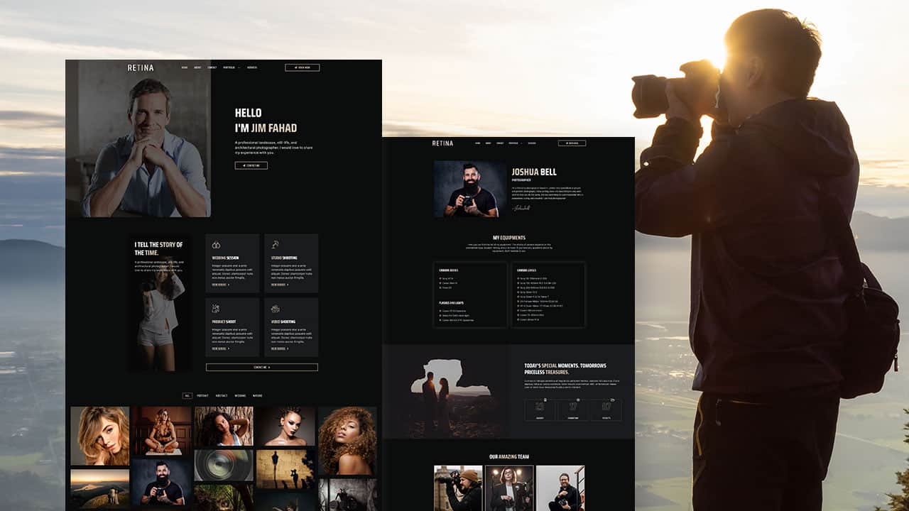 Retina-Photography Retina: Elementor Template Kit for Creative Photography - Image 1