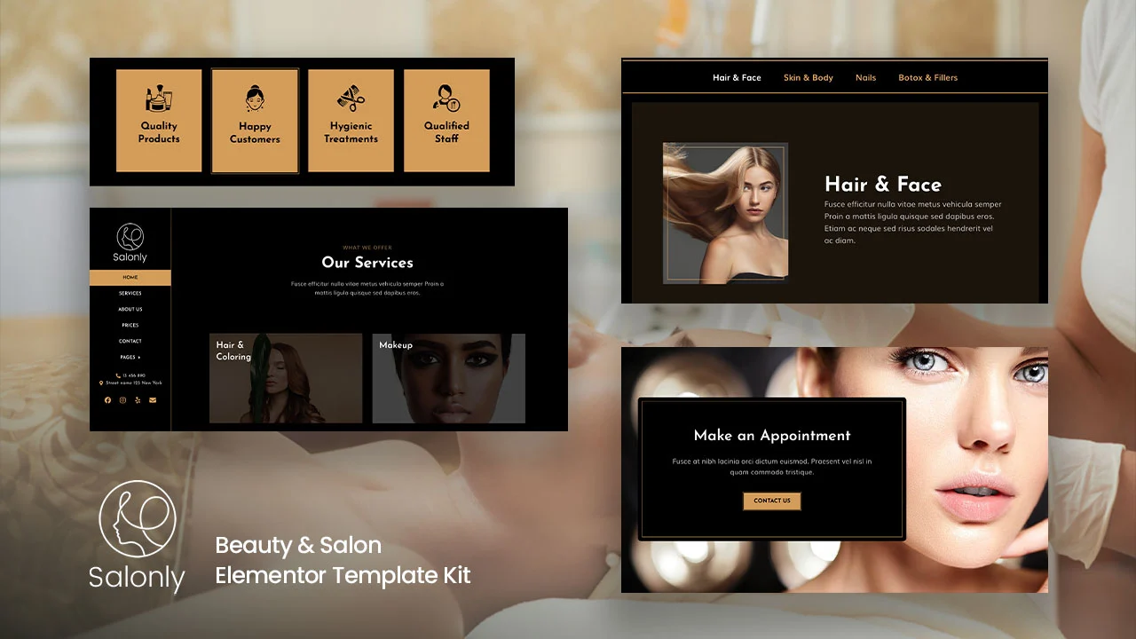 Salonly Salonly: Elementor Template Kit for Beauty & Salon Services - Image 1
