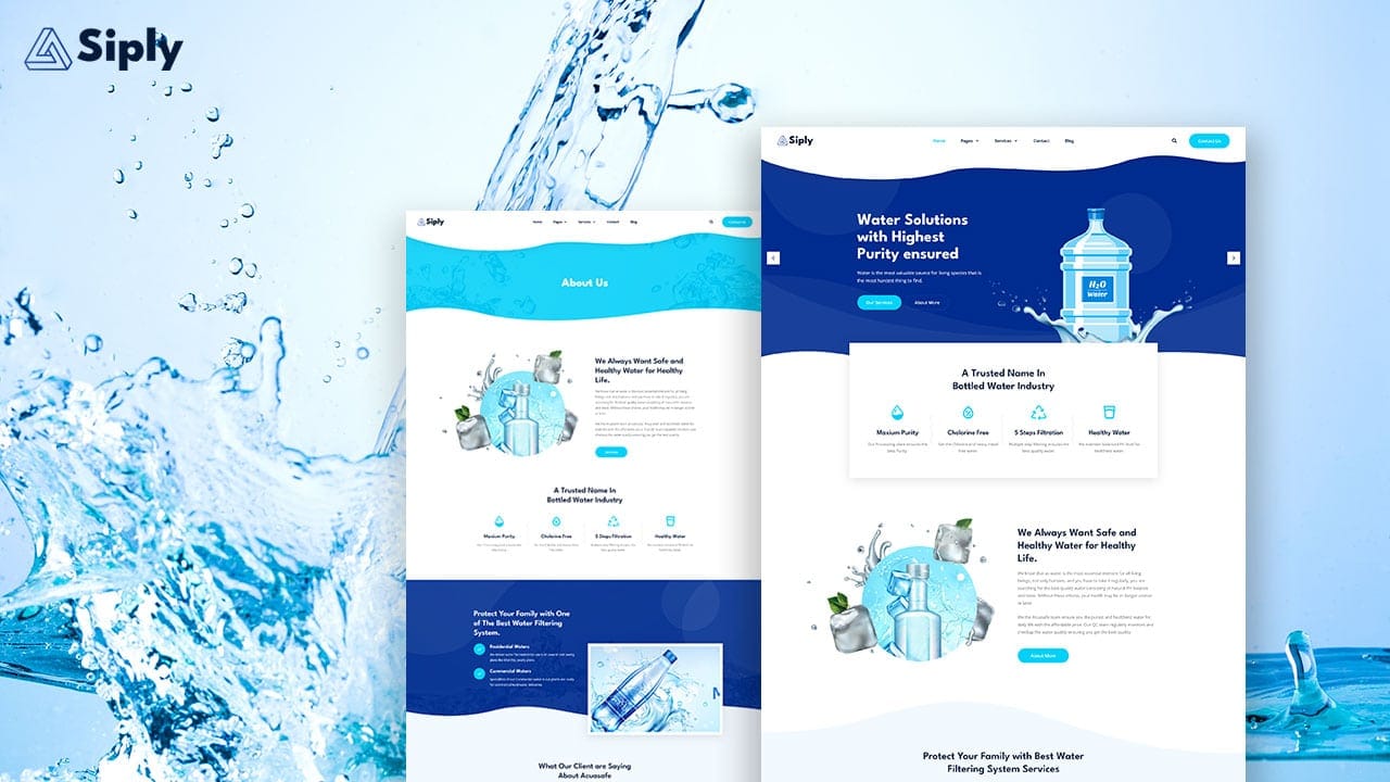 Siply Siply: Elementor Template Kit for Drinking Water Delivery Services - Image 1