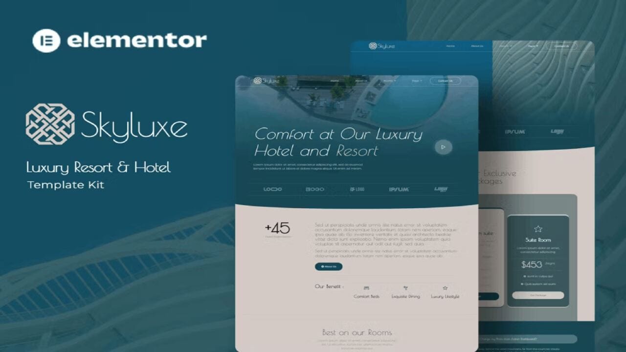 Skyluxecover Skyluxe – Luxury Resort & Hotel Elementor Template Kit - Image 1