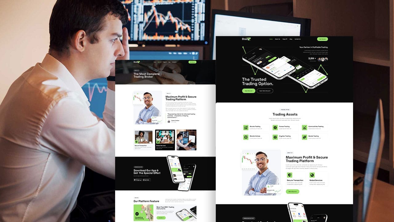 Stockz Stockz: Elementor Template Kit for Trading Brokers & Investments - Image 1