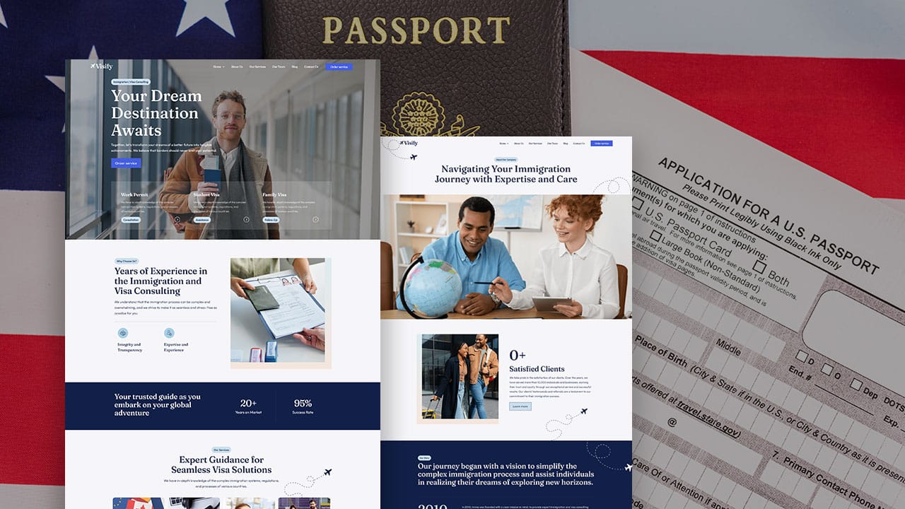 Visify Visify: Elementor Template Kit for Immigration & Visa Consulting - Image 1