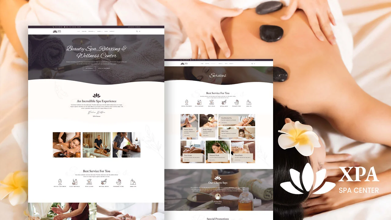 Xpa Xpa: Elementor Template Kit for Spa & Wellness - Image 1