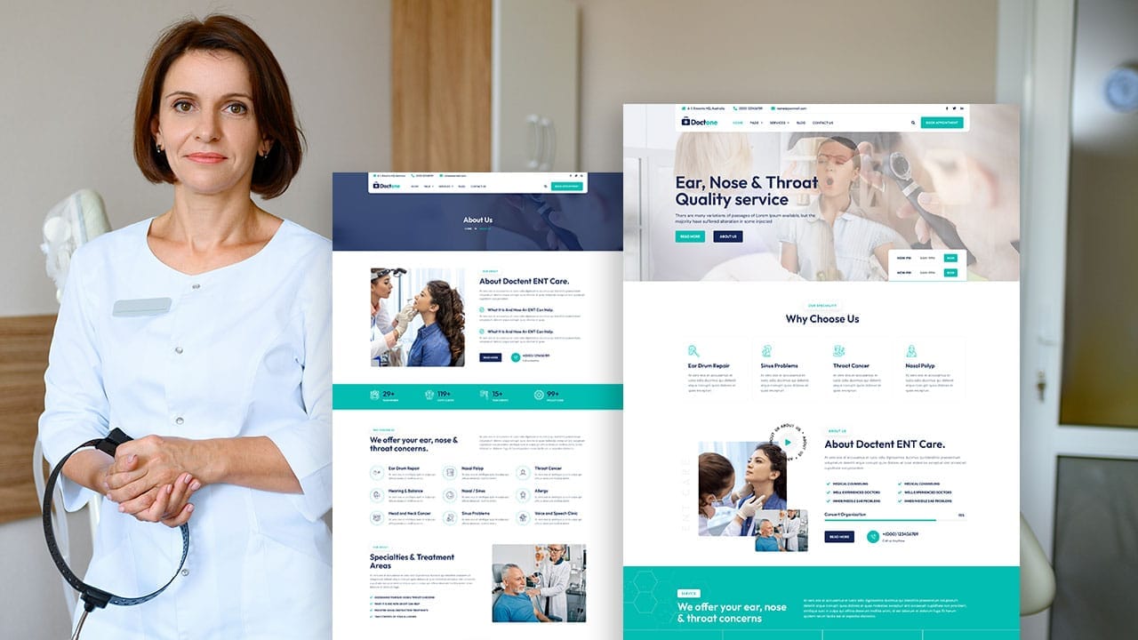 doctone Doctone: Elementor Template Kit for Otolaryngologists & ENT Doctors - Image 1