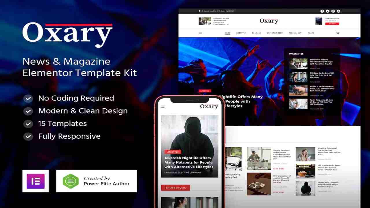 elementor-kit-5-2 Oxary – News & Magazine Elementor Template Kit - Image 1