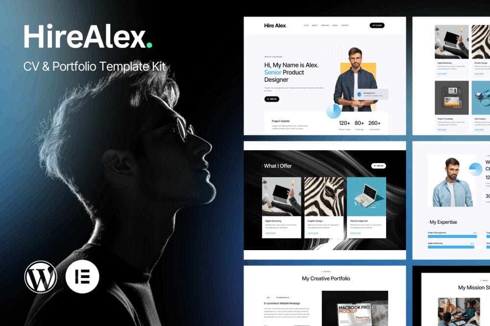 elementor-kit1-2-1 HireAlex: CV & Portfolio Elementor Template for Creatives - Image 1