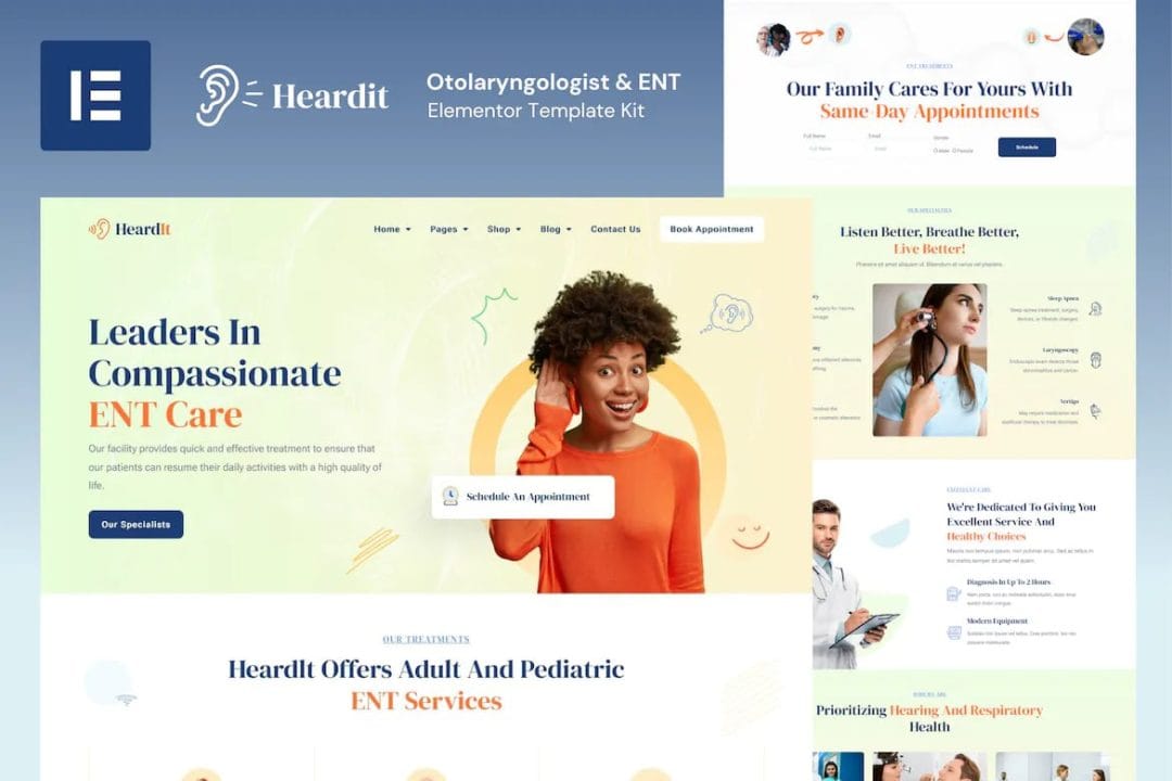 elementor-kits-17 HeardIt - Otolaryngologist & ENT Elementor Template Kit - Image 1