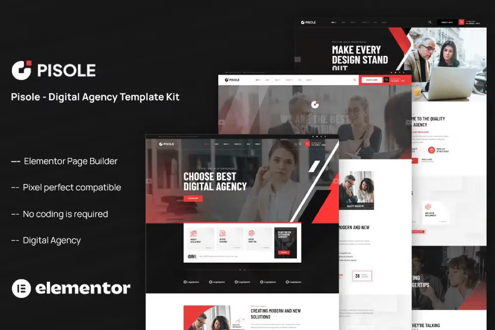 elementor-kits-3-2 Pisole: Elementor Template Kit for Digital Agencies & Web Design - Image 1