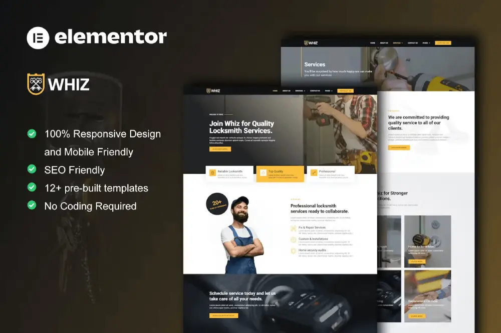 elementor-kits-5-2 Whiz: Elementor Pro Template Kit for Locksmith & Key Maker Services - Image 1