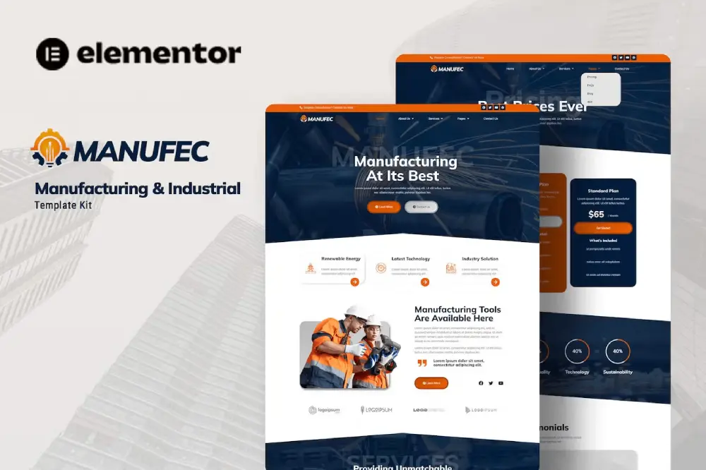 elementor-kits-6-1 Manufec: Elementor Template Kit for Manufacturing & Industrial Websites - Image 1