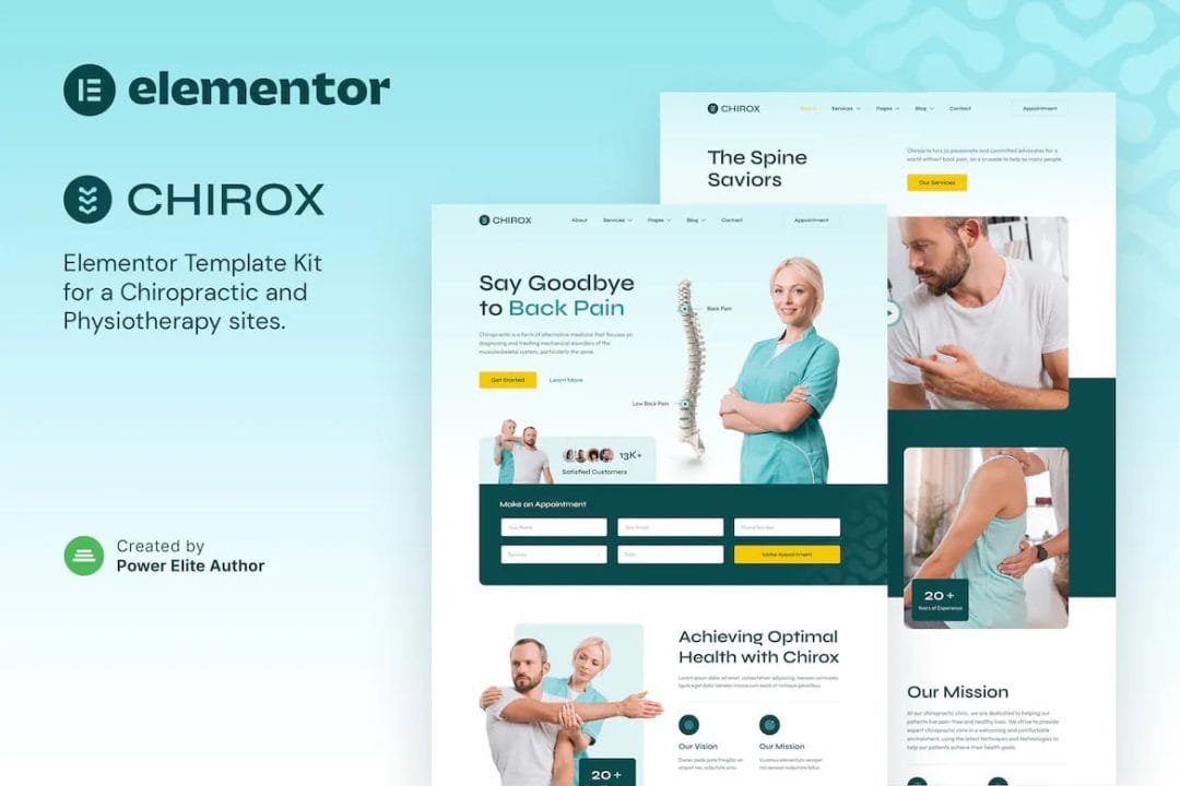 elementor-kits-9-1 Chirox – Chiropractic & Physiotherapy Elementor Template Kit - Image 1