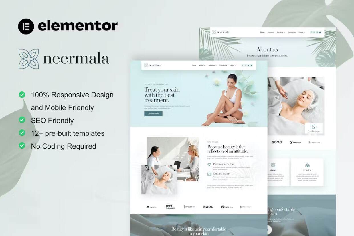 elementor-kits1-39 Neermala: Elementor Template Kit for Beauty Clinics & Dermatology - Image 1