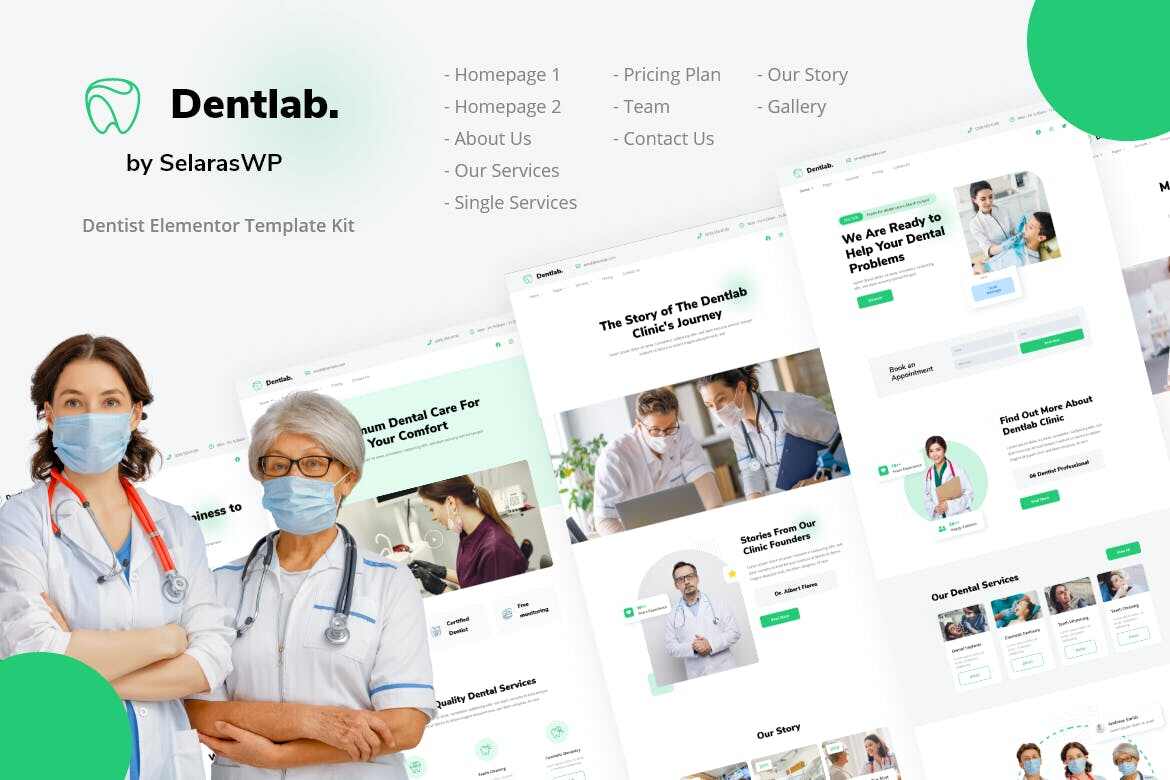 elementor-kits1-6 Dentlab: Elementor Template Kit for Dentist & Dental Clinic Websites - Image 1