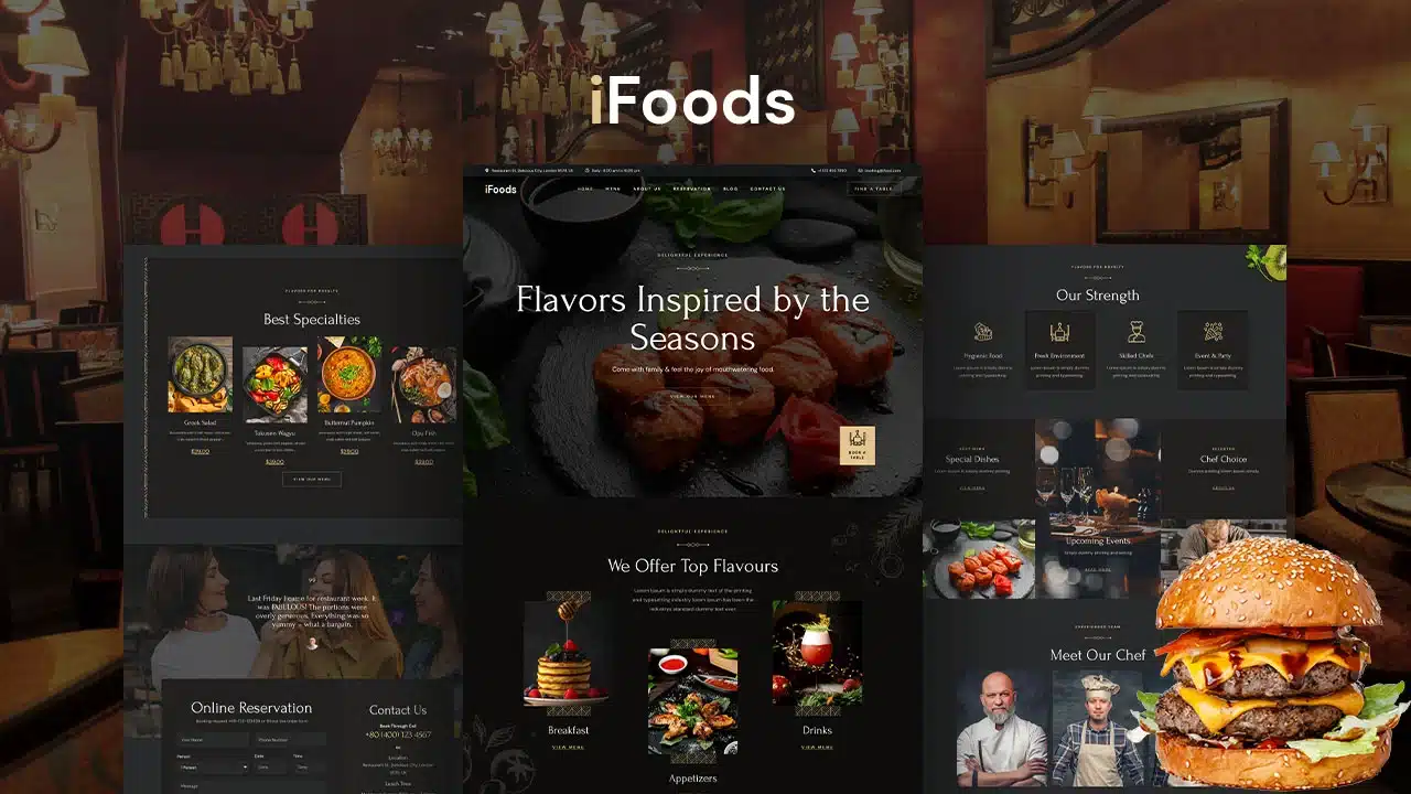 iFoods iFoods: Elementor Template Kit for Restaurants & Cafes - Image 1