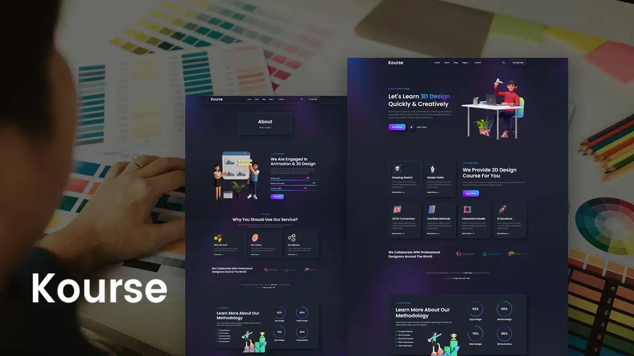 kourse Kourse: Elementor Template Kit for Design Online Courses - Image 1