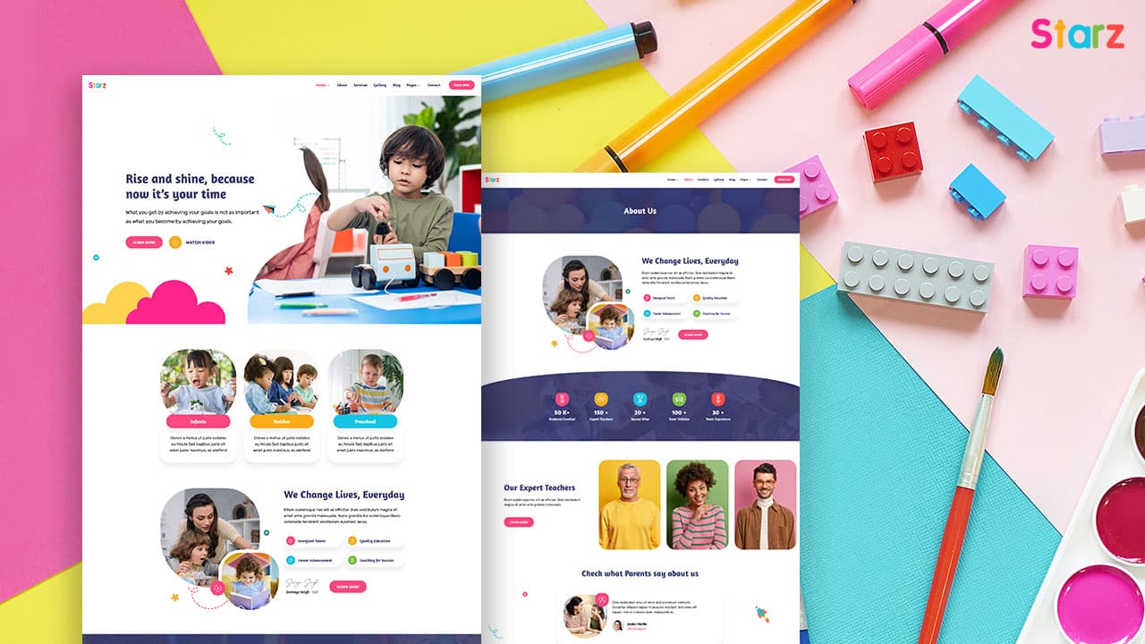 starz Starz: Elementor Template Kit for Kindergarten & School Websites - Image 1