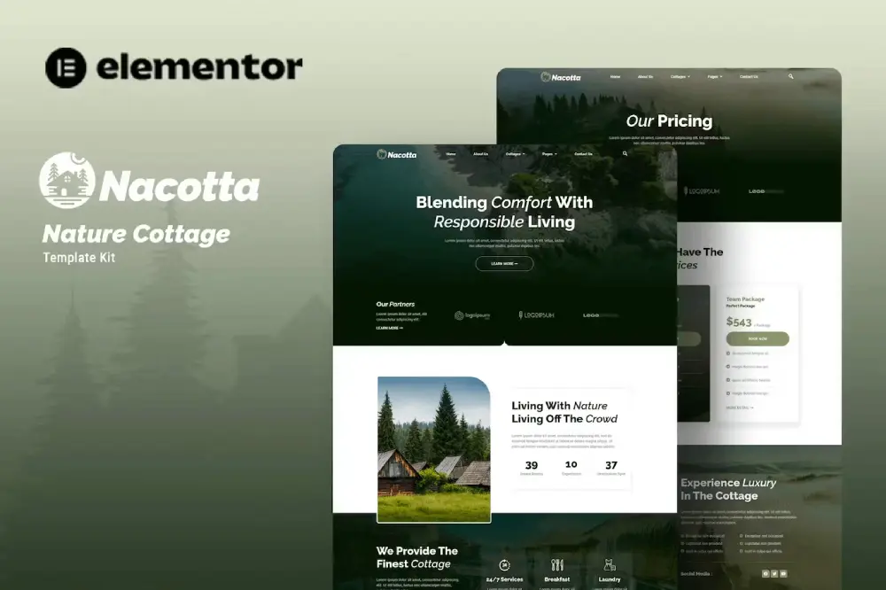 template-kit-4-1 Nacotta – Elementor Template Kit for Nature Cottages & Camping - Image 1