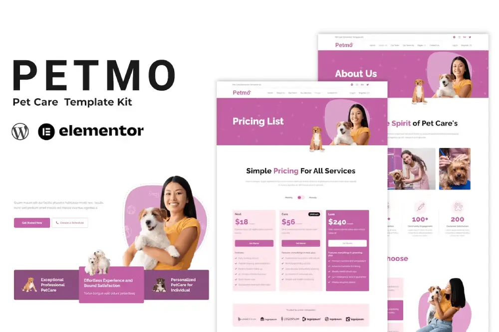 template-kits-4-1 Petmo: Elementor Template Kit for Pet Care Companies - Image 1