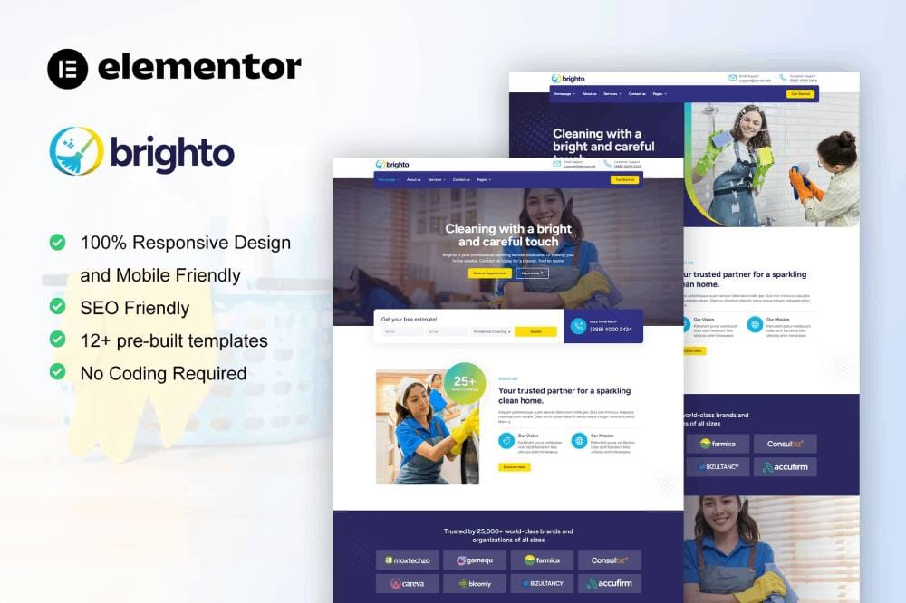 template-kitss-3 Brighto: Elementor Template Kit for Cleaning Services Company - Image 1