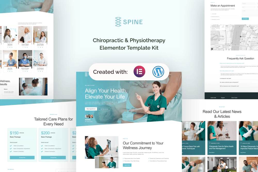 template-kitss-8 Spine: Elementor Template Kit for Chiropractic & Physiotherapy - Image 1