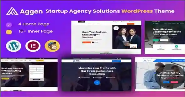Aggen Theme With Lifetime Key – Startup Agency Solutions WP Theme | Lifetime License | One Time Payment