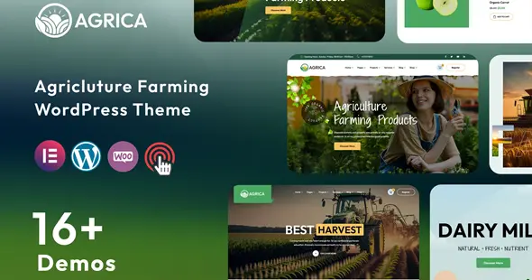 Agrica – Agriculture WordPress Theme | Lifetime License | One Time Payment