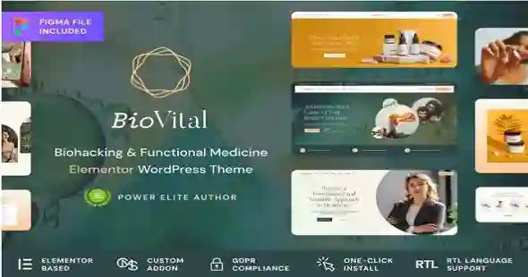 BioVital Functional Medicine Doctor WordPress Theme | Lifetime License | One Time Payment