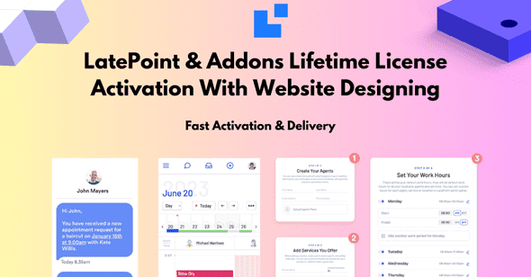 LatePoint and Addons – Appointment Scheduling WordPress Plugin | Lifetime License | One Time Payment