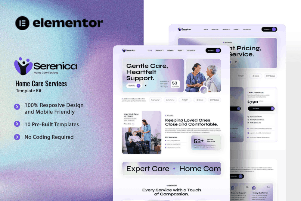Serenica-Cover.png Serenica – Home Care Service Elementor Template Kit