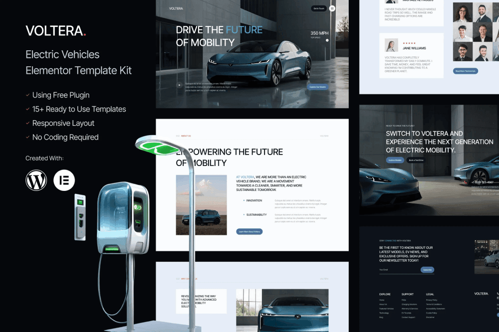 VolteraCover.png Voltera – Electric Vehicles Elementor Template Kit