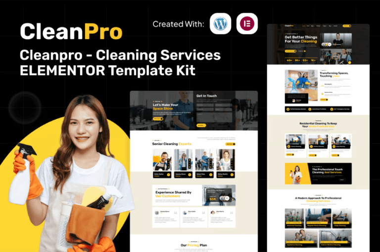 Cleanpro – Cleaning Services Elementor Template Kit
