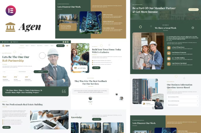 Agen – Real Estate and Property Developer Elementor Template Kit