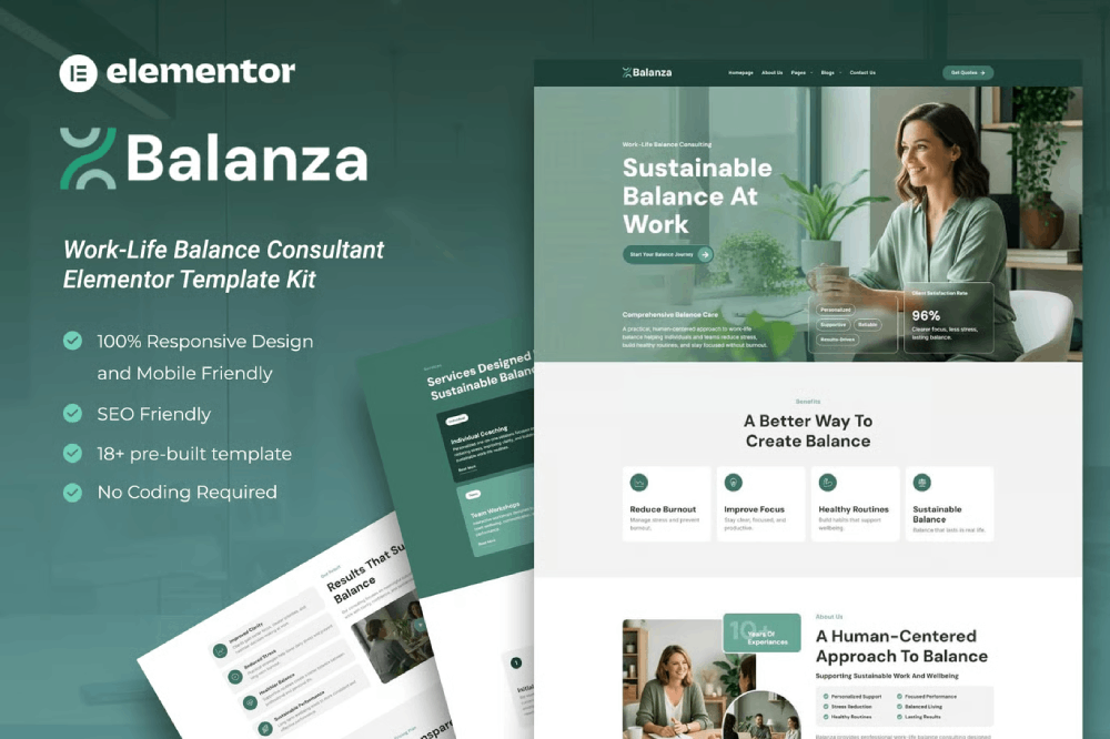 BalanzaCover-1.png Balanza – Work-Life Balance Consultant Elementor Template Kit
