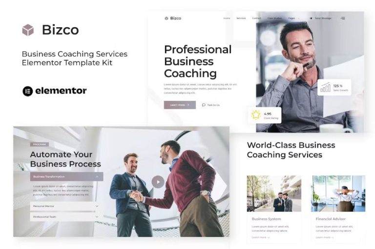 Bizco and Business Coaching Elementor Template Kit