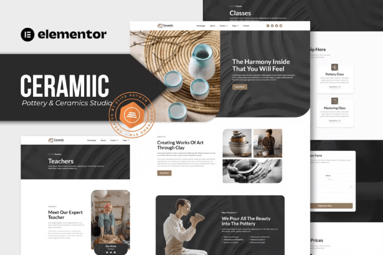 Ceramiic – Pottery and Ceramics Studio Elementor Template Kit