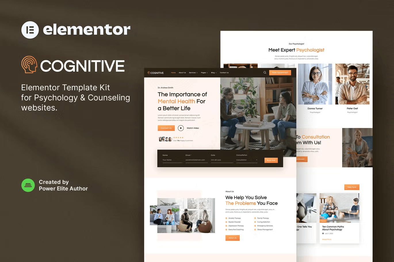 Cognitive-cover.png Cognitive – Psychology and Counseling Elementor Template Kit