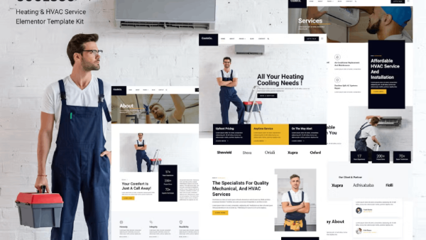 Coolsco – Air Conditioning Heating and HVAC Elementor Pro Template Kit