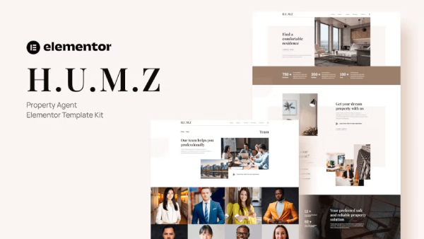 Humz and Property Agent Elementor Template Kit