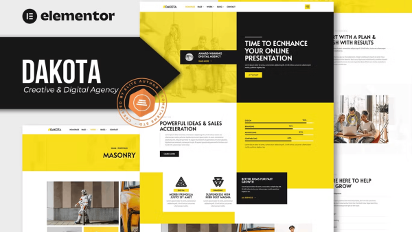 Dakota – Creative and Digital Agency Elementor Template Kit